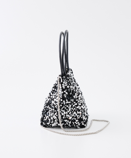 collex(コレックス)の「【WEB限定】スパンコール2WAYミニトートバッグ(ショルダーバッグ・レディース・シルバー/ブラック・フリー)」の7枚目の写真