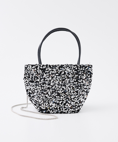 collex(コレックス)の「【WEB限定】スパンコール2WAYミニトートバッグ(ショルダーバッグ・レディース・シルバー/ブラック・フリー)」の8枚目の写真