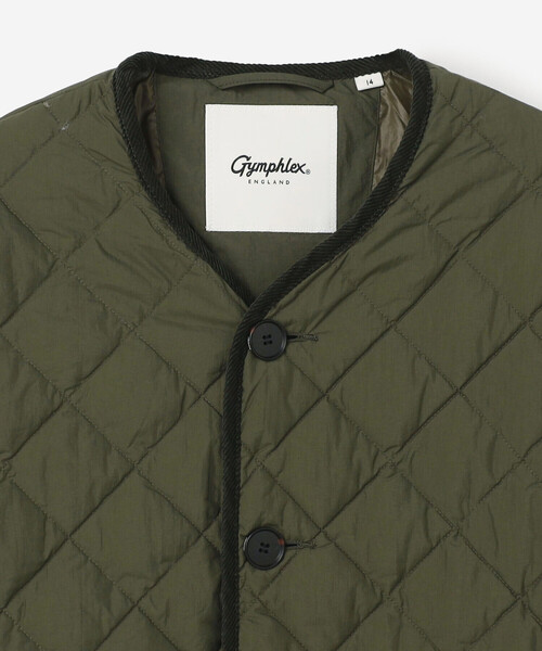 GYMPHLEX(ジムフレックス)の「Gymphlex | キルトダウンカラーレスジャケット WOMEN(ダウンジャケット/コート・レディース・オリーブ/ブラック・12/14)」の7枚目の写真