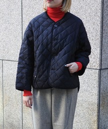 GYMPHLEX | Gymphlex | キルトダウンカラーレスジャケット WOMEN(ダウンジャケット/コート)