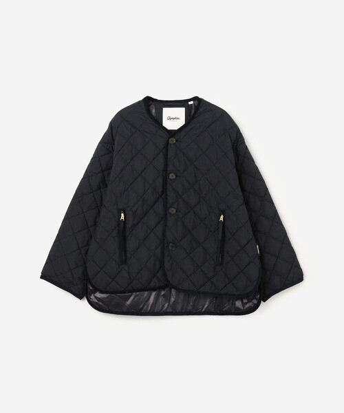 Gymphlex(ジムフレックス) キルトダウン 黒 Gymphlex | キルトダウンカラーレスジャケット WOMEN（ダウン