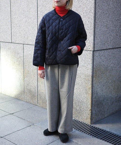 GYMPHLEX(ジムフレックス)の「Gymphlex | キルトダウンカラーレスジャケット WOMEN(ダウンジャケット/コート・レディース・オリーブ/ブラック・12/14)」の17枚目の写真