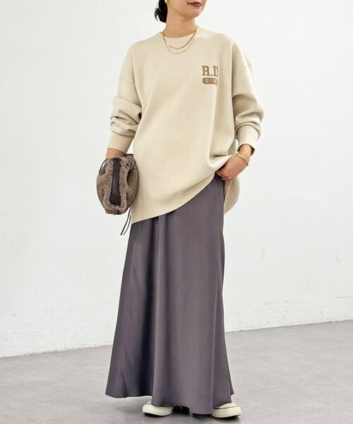 セール】【バックロゴが目を惹く】アスレチックロゴニット（ニット