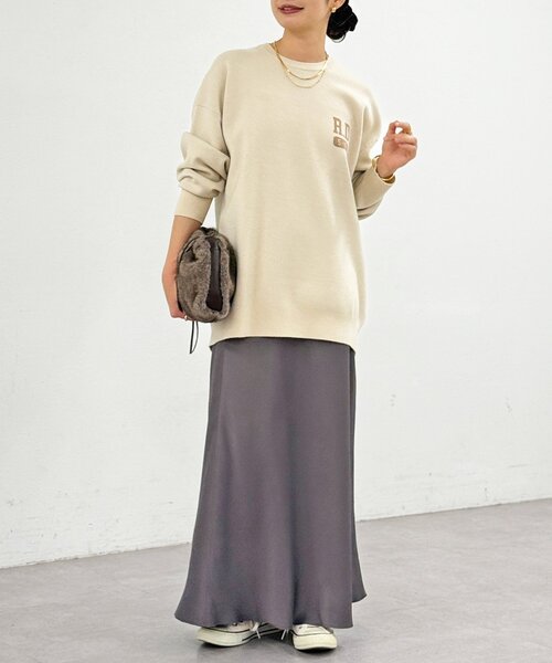 セール】【バックロゴが目を惹く】アスレチックロゴニット（ニット