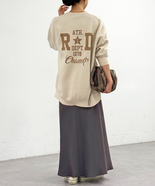 セール】【バックロゴが目を惹く】アスレチックロゴニット（ニット