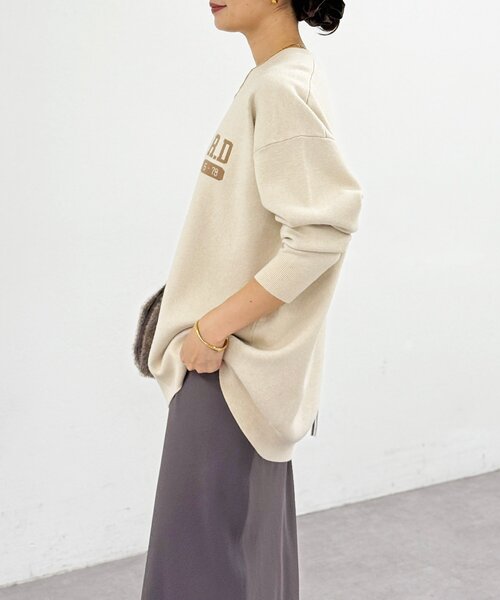 セール】【バックロゴが目を惹く】アスレチックロゴニット（ニット