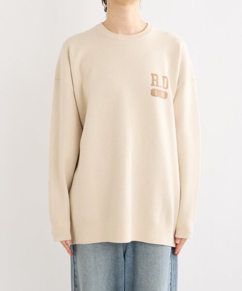 セール】【バックロゴが目を惹く】アスレチックロゴニット（ニット