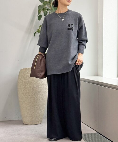 セール】【バックロゴが目を惹く】アスレチックロゴニット（ニット