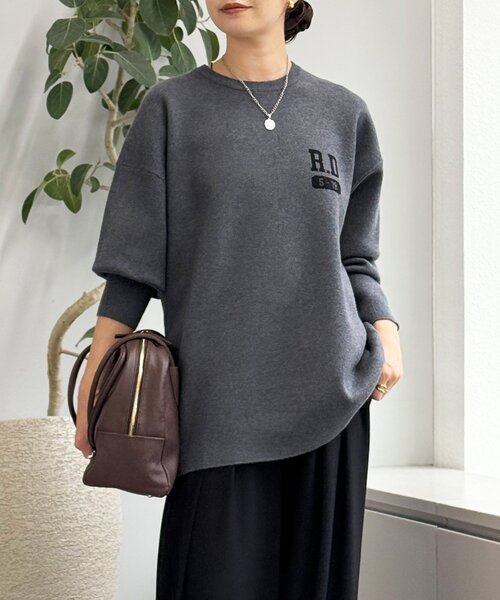 セール】【バックロゴが目を惹く】アスレチックロゴニット（ニット