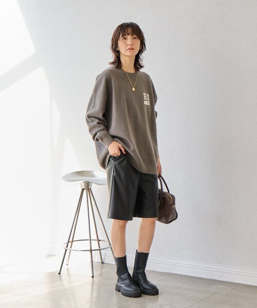 セール】【バックロゴが目を惹く】アスレチックロゴニット（ニット