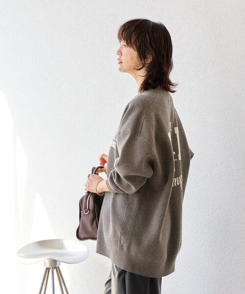 セール】【バックロゴが目を惹く】アスレチックロゴニット（ニット