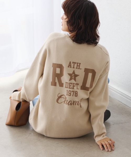 セール】【バックロゴが目を惹く】アスレチックロゴニット（ニット