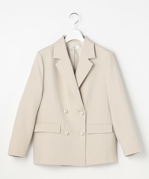 Feroux(フェルゥ)の「パール釦テーラード ジャケット(テーラードジャケット・レディース・グレー系/ベージュ系・SMALL/MEDIUM)」の19枚目の写真
