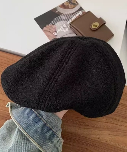 Ritzy(リッツィー)の「フェイクウール ハンチング帽(ハンチング/ベレー帽・レディース・モカ/ブラック・FREE)」の2枚目の写真