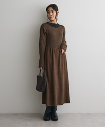 CRAFT STANDARD BOUTIQUE | カットアウトニットワンピース<ハンドウォッシャブル>◆(ワンピース)