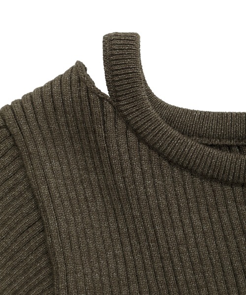 CRAFT STANDARD BOUTIQUE（クラフトスタンダードブティック）の「カットアウトニットワンピース＜ハンドウォッシャブル＞◆（ワンピース・レディース・チャコールグレー/カーキ・FREE）」の20枚目の写真