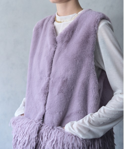 セール】Foster fur vest フォスターファーベスト（その他アウター