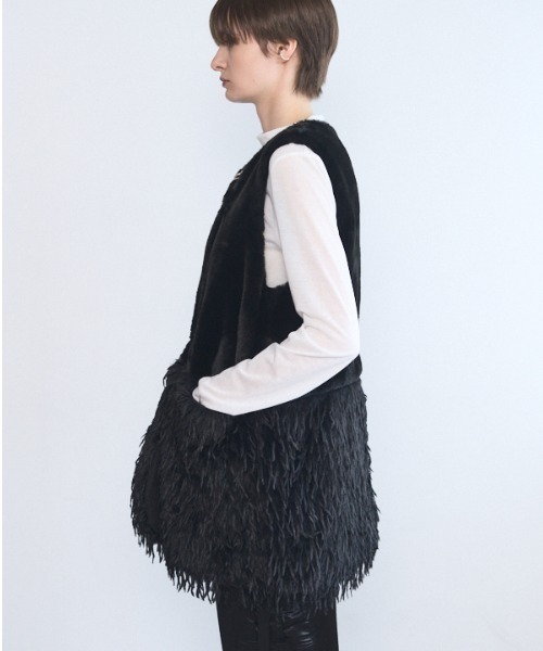 Muel Chic(ミュエルシック)の「Foster fur vest フォスターファーベスト(その他アウター・レディース・オフホワイト/ブラック/ベージュ/ラベンダー・FREE)」の17枚目の写真
