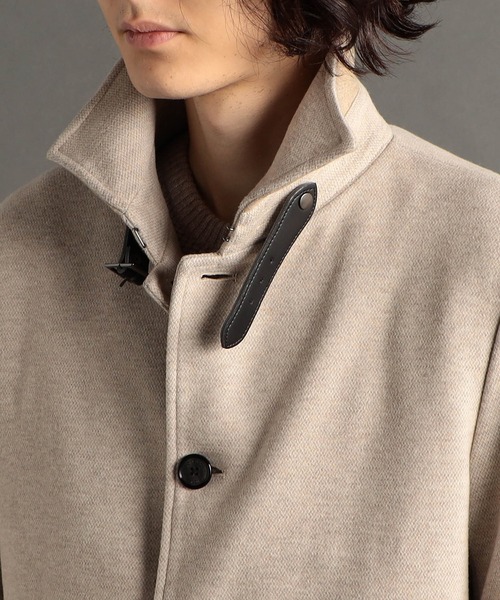 セール】ツイーディボンディング バルカラーコート（ステンカラー