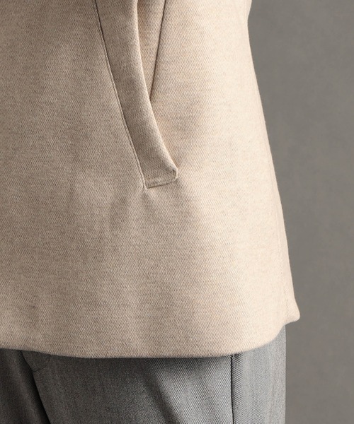 MONSIEUR NICOLE（ムッシュニコル）の「ツイーディボンディング バルカラーコート（ステンカラーコート・メンズ・ベージュ/ブラック・SMALL/LARGE/X-LARGE/MEDIUM）」の13枚目の写真