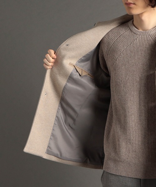 MONSIEUR NICOLE（ムッシュニコル）の「ツイーディボンディング バルカラーコート（ステンカラーコート・メンズ・ベージュ/ブラック・SMALL/LARGE/X-LARGE/MEDIUM）」の15枚目の写真