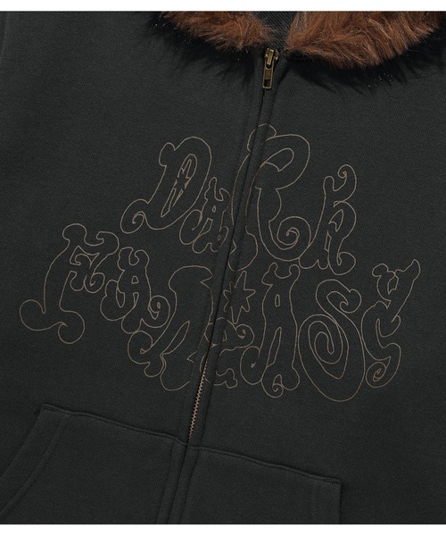 NICE GHOST CLUB（ナイスゴーストクラブ）の「A'GEM/9 × .kom 『NICE GHOST CLUB/ナイスゴーストクラブ』DARK FANTASY FUR HOODIE ZIP UP/ダークファンタジーデザイン ファー付きジップアップパーカー（パーカー・レディース・ブラック/ブラウン・M/L）」の12枚目の写真