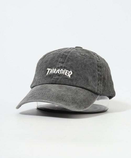 THRASHER（スラッシャー）の「THRASHER ロゴ刺繍 キャップ サイズ調整付き CAP 帽子 男女兼用（キャップ・メンズ・ホワイト/パープル/イエロー・FREE）」の4枚目の写真