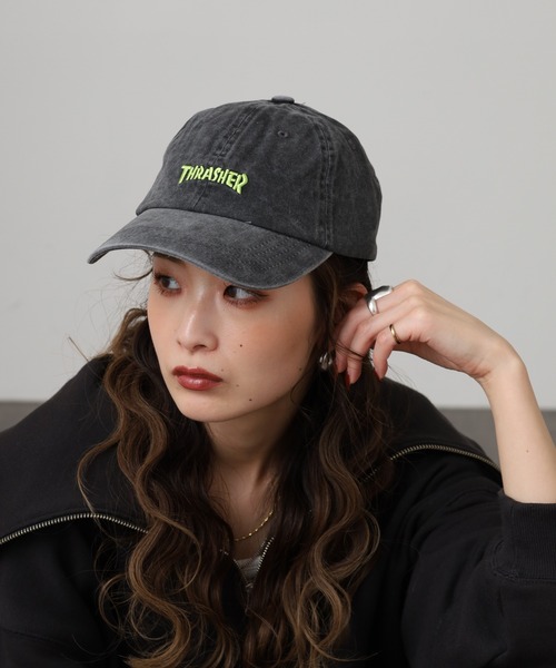 THRASHER（スラッシャー）の「THRASHER ロゴ刺繍 キャップ サイズ調整付き CAP 帽子 男女兼用（キャップ・メンズ・ホワイト/パープル/イエロー・FREE）」の18枚目の写真