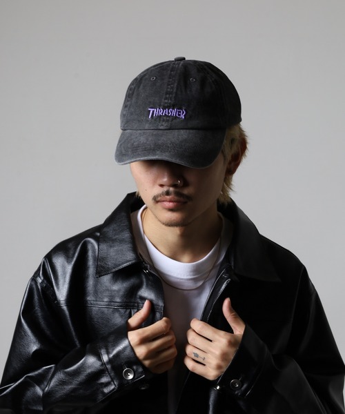 THRASHER（スラッシャー）の「THRASHER ロゴ刺繍 キャップ サイズ調整付き CAP 帽子 男女兼用（キャップ・メンズ・ホワイト/パープル/イエロー・FREE）」の20枚目の写真