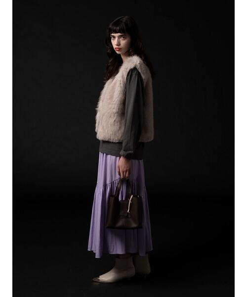 Te chichi（テチチ）の「ショートファーベスト《2025winter catalog item》（ベスト・レディース・グレー/ベージュ・F）」の16枚目の写真