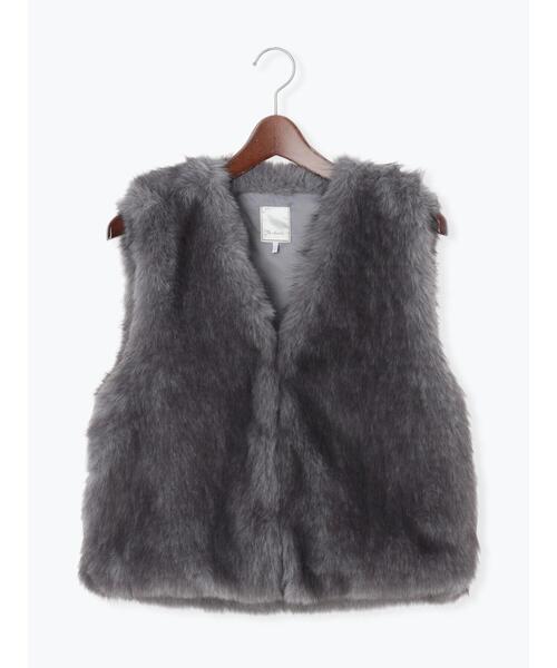 Te chichi（テチチ）の「ショートファーベスト《2025winter catalog item》（ベスト・レディース・グレー/ベージュ・F）」の11枚目の写真