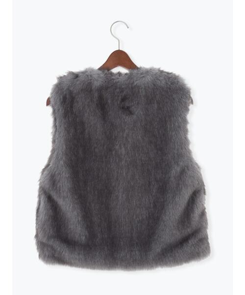 Te chichi（テチチ）の「ショートファーベスト《2025winter catalog item》（ベスト・レディース・グレー/ベージュ・F）」の12枚目の写真