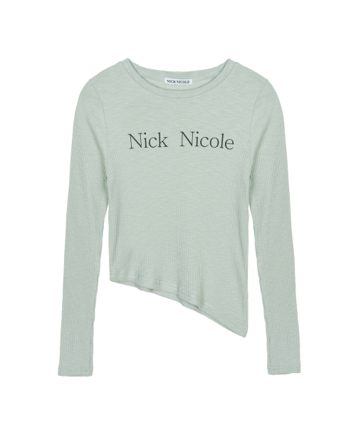 NICK&NICOLE(ニックアンドニコール)の「OBLIQUE LINE LONG SLEEVE TOP_MINT(Tシャツ/カットソー・レディース・その他・MEDIUM)」の4枚目の写真