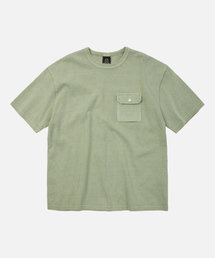 CIGARETTE POCKET PIGMENT DYEING TEE _ GREEN