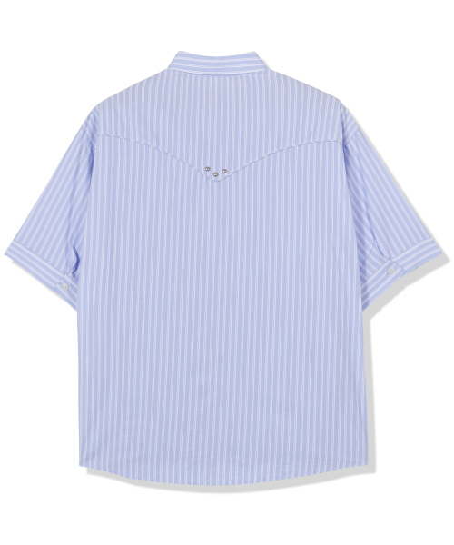 GUBIN（グビン）の「[シーズンオフ] ストライプスタッズ半袖シャツ（シャツ/ブラウス・レディース・その他・MEDIUM/LARGE）」の3枚目の写真
