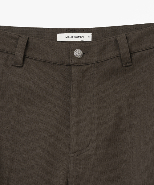 MILLO WOMEN（ミロウーマン）の「テーラードヘリンボーンバミューダパンツ[ブラウン]（その他パンツ・レディース・その他・SMALL/MEDIUM）」の3枚目の写真