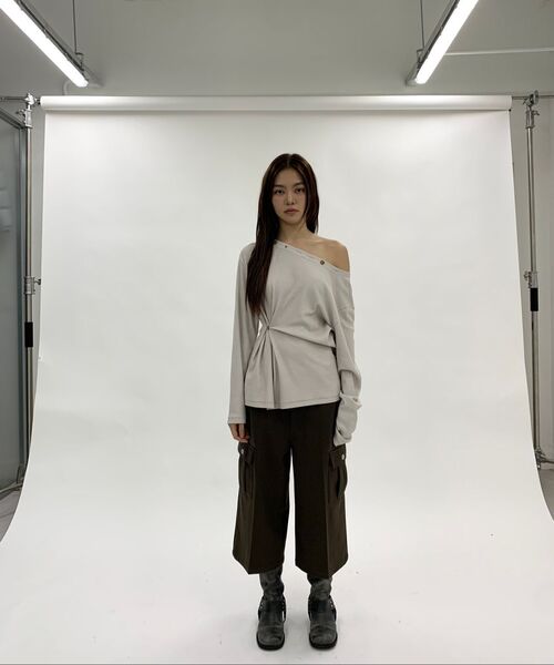 MILLO WOMEN（ミロウーマン）の「テーラードヘリンボーンバミューダパンツ[ブラウン]（その他パンツ・レディース・その他・SMALL/MEDIUM）」の8枚目の写真