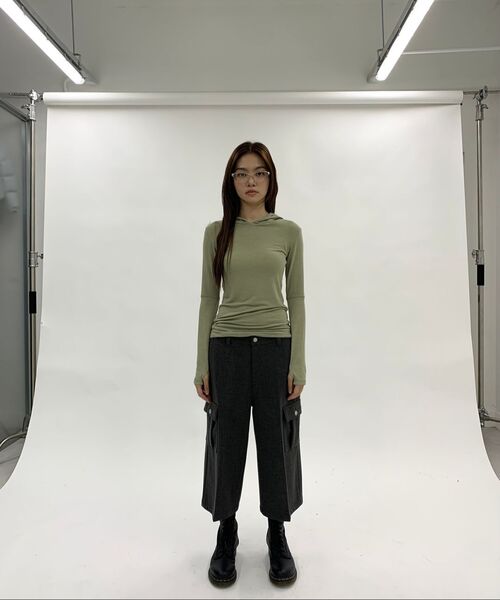 MILLO WOMEN（ミロウーマン）の「テーラードヘリンボーンバミューダパンツ[ブラウン]（その他パンツ・レディース・その他・SMALL/MEDIUM）」の9枚目の写真