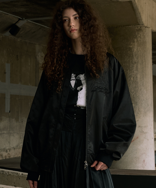 SLOWACID（スローアシッド）の「アンドレキム x スロウエシッド サテンスーベニアジャケット [ブラック]（ブルゾン・レディース・その他・LARGE/MEDIUM）」の4枚目の写真