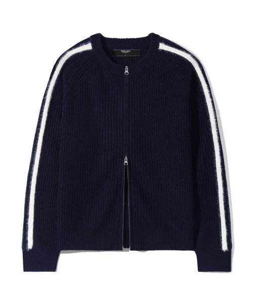 TRILLION(トリリオン)の「ウォッシャブルヘアリーブラシトラックジップアップニット(NAVY)(ニット/セーター・レディース・その他・LARGE/X-LARGE/MEDIUM)」の4枚目の写真
