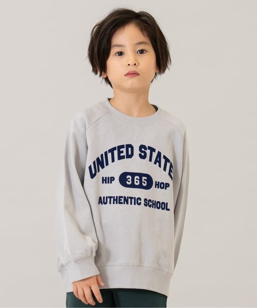 and D. petit main（アンドディープティマイン）の「【365D.】【親子リンク】ラグランスウェットアソートロゴプルオーバー/トレーナー（スウェット・キッズ・ライトグレー/ピンク/ライトブルー/ネイビー/チャコール/イエロー・140cm/90cm/100cm/110cm/120cm/130cm）」の2枚目の写真