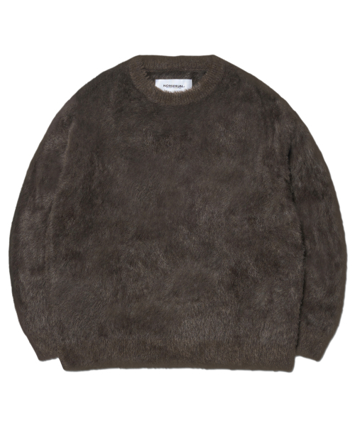 NOMANUAL(NOMANUAL)の「CROPPED HAIRY KNIT - BROWN(ニット/セーター・レディース・その他・X-LARGE/SMALL/MEDIUM/LARGE)」の1枚目の写真