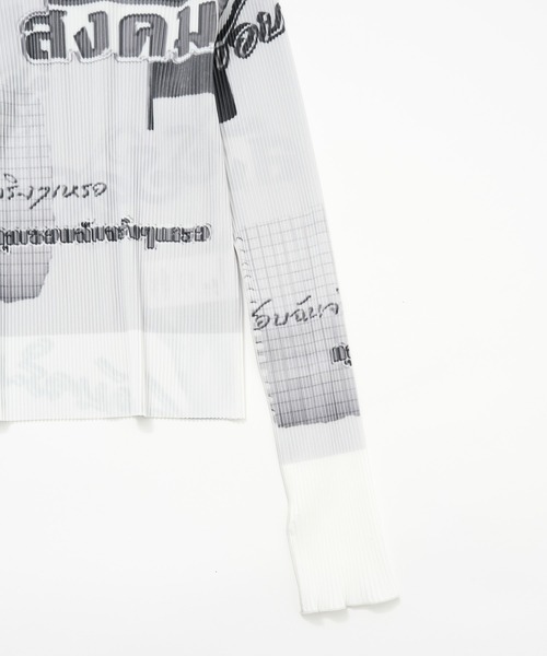 kotohayokozawa(コトハヨコザワ)の「別注 GRAPHIC TINY TOP(Tシャツ/カットソー・レディース・ライトグレー/ダークグレー・FREE)」の6枚目の写真