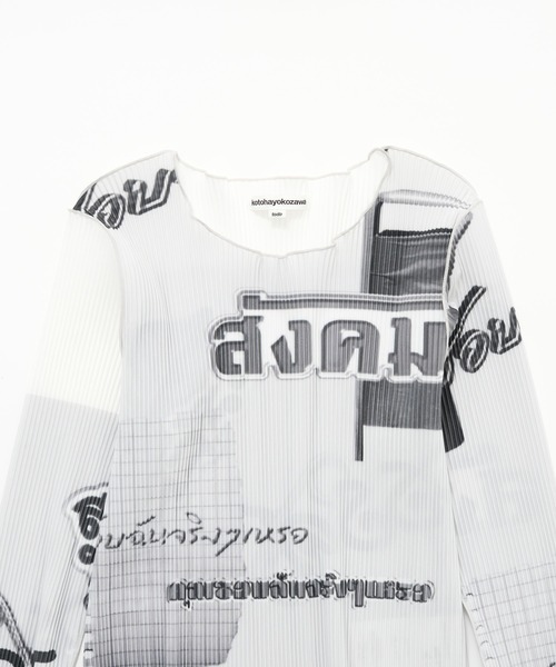 kotohayokozawa(コトハヨコザワ)の「別注 GRAPHIC TINY TOP(Tシャツ/カットソー・レディース・ライトグレー/ダークグレー・FREE)」の4枚目の写真