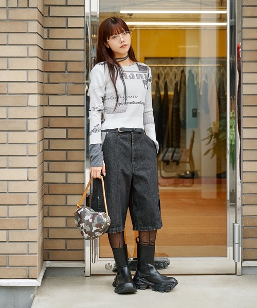 kotohayokozawa(コトハヨコザワ)の「別注 GRAPHIC TINY TOP(Tシャツ/カットソー・レディース・ライトグレー/ダークグレー・FREE)」の17枚目の写真