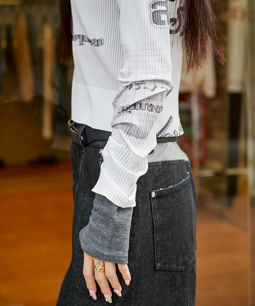 kotohayokozawa(コトハヨコザワ)の「別注 GRAPHIC TINY TOP(Tシャツ/カットソー・レディース・ライトグレー/ダークグレー・FREE)」の21枚目の写真