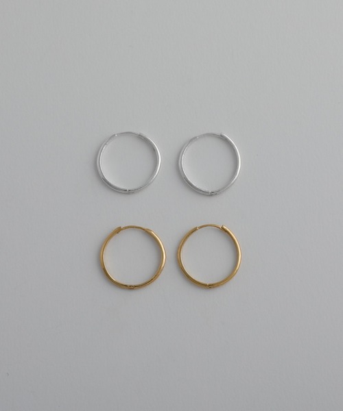 whoseA（フーシー）の「【silver925】Neat Hoop Pierce 20mm/ ニートフープピアス20mm（ピアス（両耳用）・レディース・シルバー/ゴールド・FREE）」の19枚目の写真