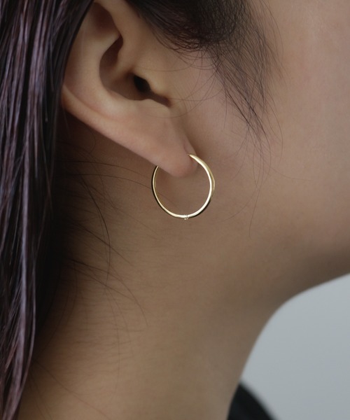 whoseA（フーシー）の「【silver925】Neat Hoop Pierce 20mm/ ニートフープピアス20mm（ピアス（両耳用）・レディース・シルバー/ゴールド・FREE）」の22枚目の写真