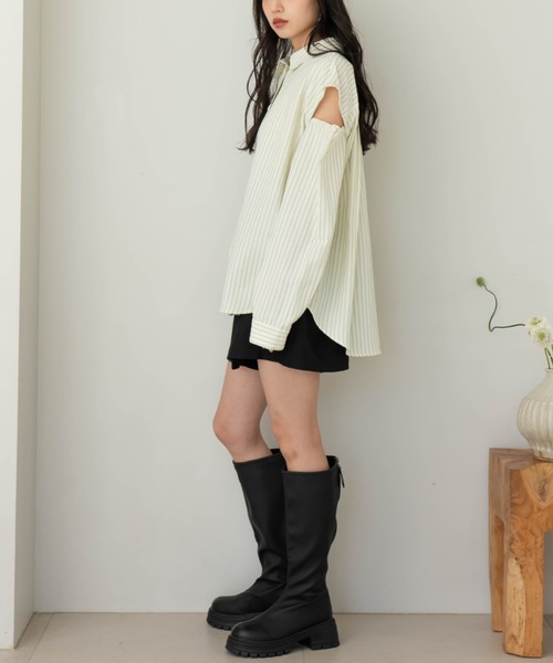 マルチWAYストライプシャツ（シャツ/ブラウス）｜hinari（ヒナリ）の