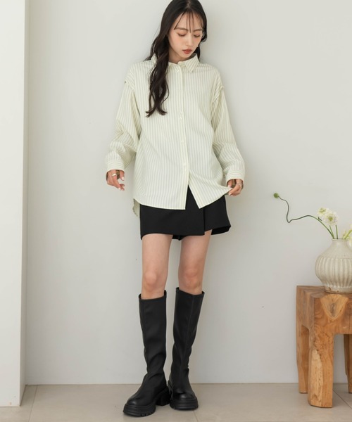 マルチWAYストライプシャツ（シャツ/ブラウス）｜hinari（ヒナリ）の